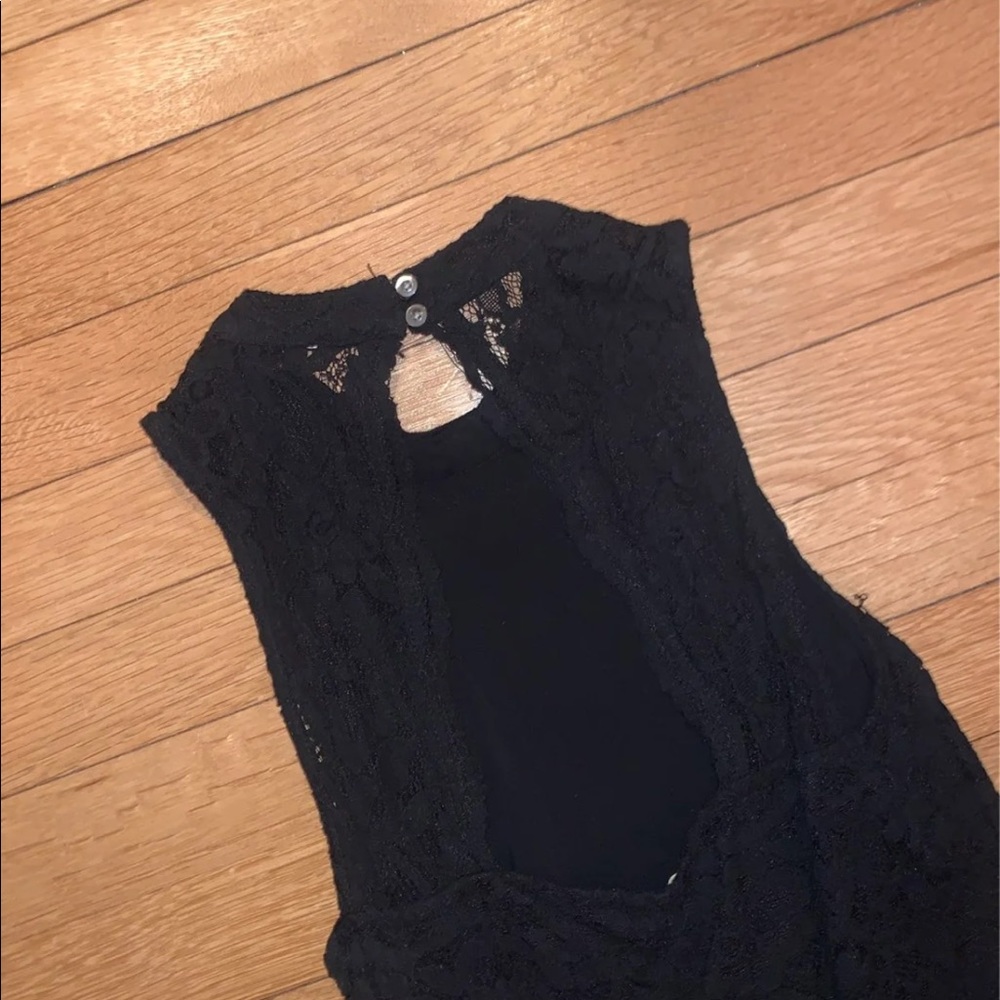 Hollister black lace dress